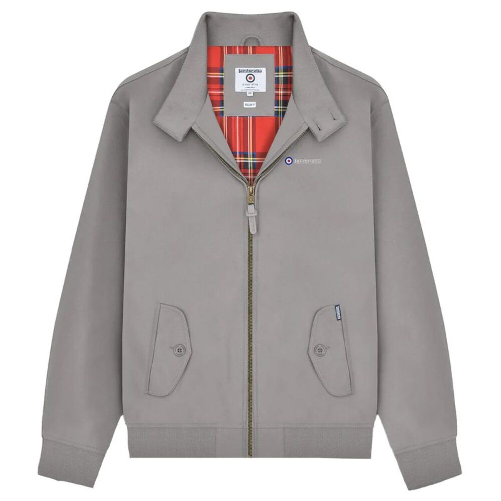 Lambretta Mens Shower Resistant Harrington Jacket / Dark Grey